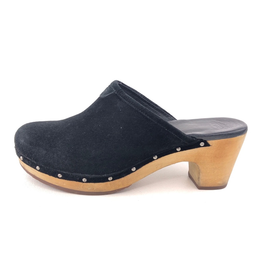 UGG Australia Abbie Black Suede Winter Clogs 10